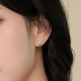 [한국금다이아몬드거래소][한국금다이아몬드] 3부 랩 다이아몬드 귀걸이 6프롱 IGI D VS1 14K