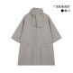 [네메르]◎25FW 폭스울혼방 크래프트 판쵸 아우터 + 머플러