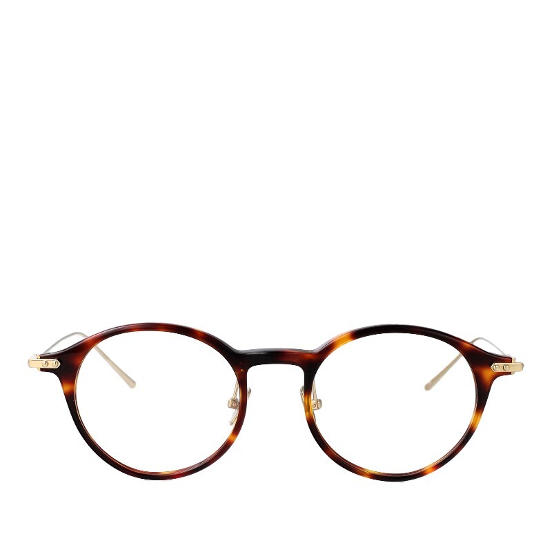 린다페로우 린다페로우 토터스쉘 라운드 키홀 브리지 안경테 LF06OPT C3 49