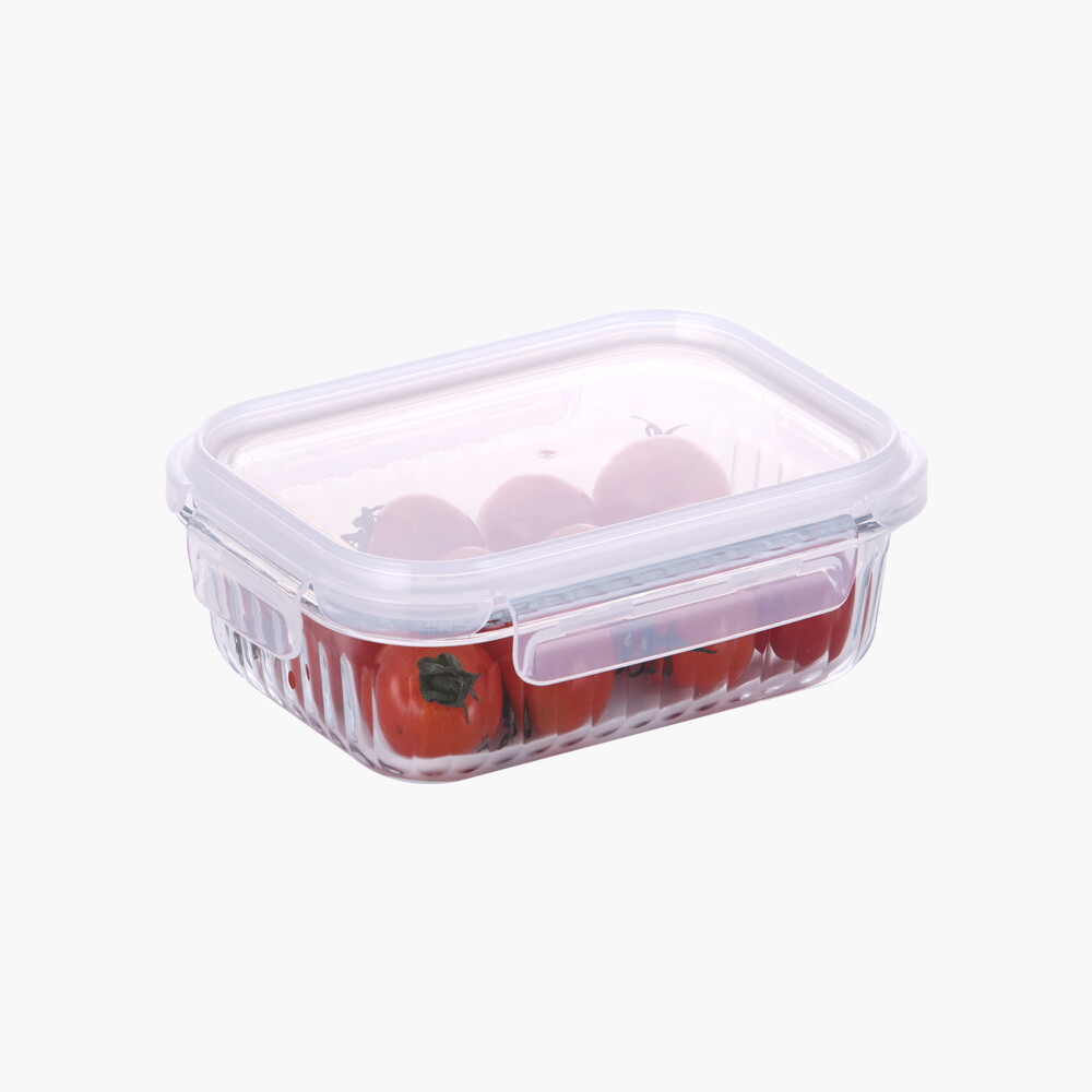 (주)네오플램 네오플램 웨이브락 내열유리 밀폐용기 투명 직사각 600ml