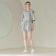 [누브][정상가 129000원][누브] Wide Collar Half Sleeve T-Shirts Set Up - M.Gray