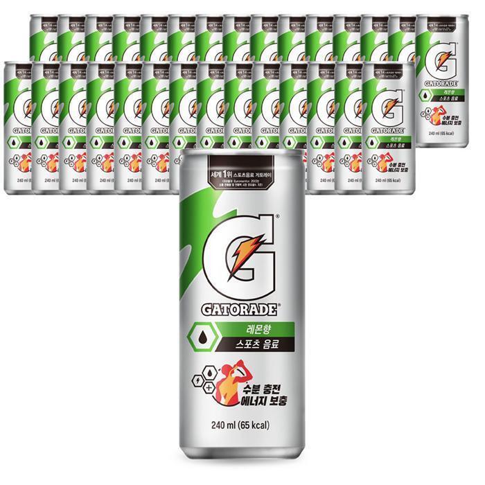 롯데 [롯데]롯데 게토레이 레몬 240ml X 30캔 이온음료 스포츠 캔음료 (11771418)