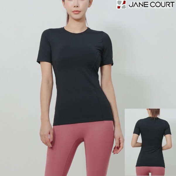 제인코트(스포츠) 브라프리 슬림핏 반팔 CNA3315-BK