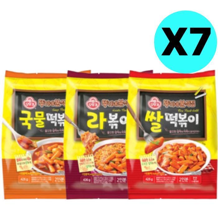 셀러허브 식품 오뚜기 뚜기네분식집 라볶이 + 국물 + 쌀 떡볶이 X7개