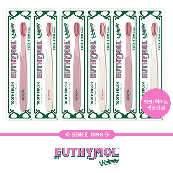 [EUTHYMOL]☆칫솔세트☆ 칫솔 6개 (색상랜덤)
