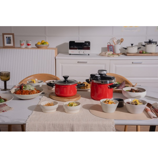 [부가티]★설전마지막★ 부가티 통스텐 IH압력솥 4종 풀세트 (3L냄비+ 2L냄비+압력뚜껑+유리뚜껑) (레드/아이보리 택 1)