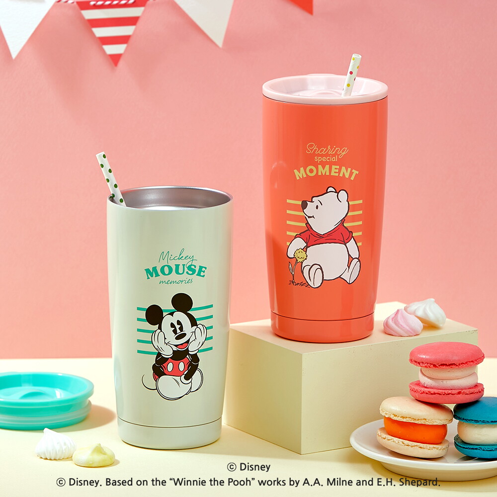 디즈니 디즈니 파스텔 스테인리스 텀블러_곰돌이푸_미키마우스