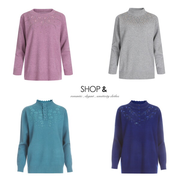 샵앤 샵앤 [무료배송]연말특가 여성 고급소재 니트 티셔츠 균일가