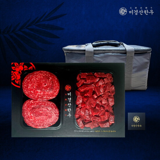 [미경산한우]1+등급 불고기,국거리 1kg 한우 명절 설 추석 선물세트