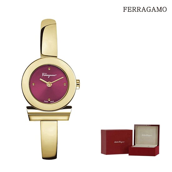 FERRAGAMO 간치니 퍼플 다이얼 메탈 시계(FQ5090016/FQ5080016)