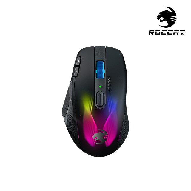 로캣(ROCCAT) 로캣 블루투스&유무선 충전독 인체공학 콘 엑스피 에어 게이밍 마우스 KONE XP Air