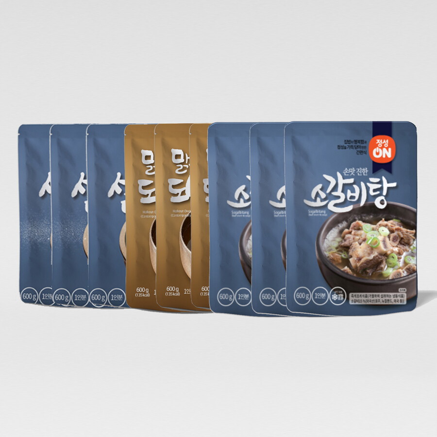후레쉬 Fresh 초원식품 간편조리 즉석탕 3종 x각3봉 (총9봉 설렁탕+맑은돼지국밥+소갈비탕)