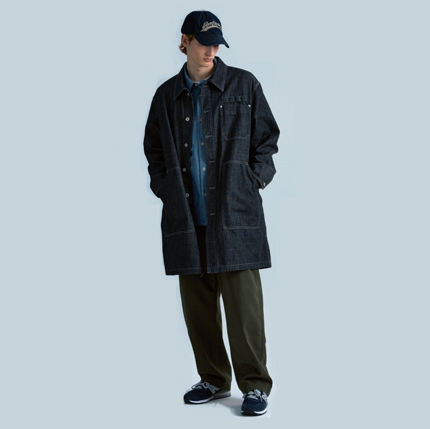 상세참조 플랙진 남성 oam factory X PLAC 데님 코트 (PWTH2JKK223)