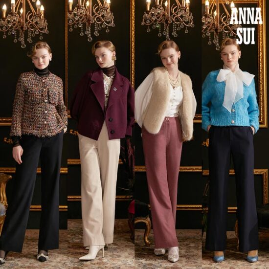 [안나수이]안나수이(ANNA SUI) 와이드 캐시미어 울 블랜딩 팬츠 1종