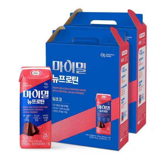 [대상웰라이프][대상웰라이프] 마이밀 마시는 뉴프로틴 딥초코 (190mlx16팩), 2박스
