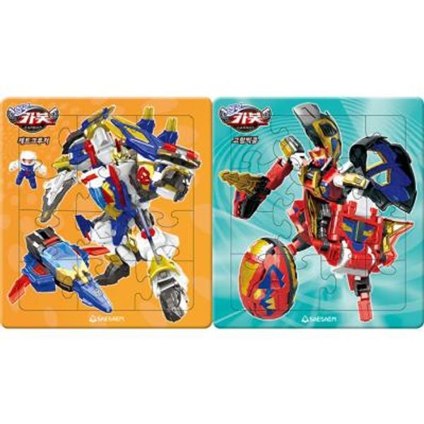 새샘 교보문고 퍼즐사랑 12 15조각 판퍼즐 - 헬로카봇2 제트크루저와 고람빅쿵