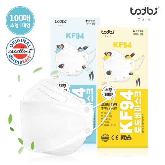 [토드비] KF94 온가족 마스크 왕자님공주님용 엄마아빠삼촌이모용 100매