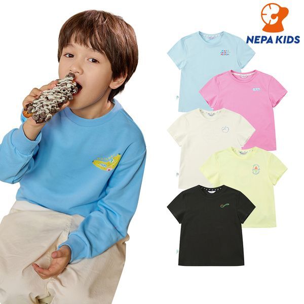 (주)리컴퍼니 네파 키즈 [하프클럽/네파키즈]NEPA KIDS 네파키즈 공용 박세은 웰컴 반소매 티셔츠 KJD5321