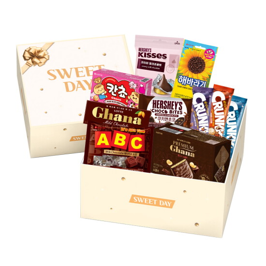 [롯데웰푸드]발렌타인데이 선물세트 10종(ABC초콜릿,칸쵸,허쉬초코바이츠,키세스,크런키 등)