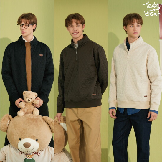 [테디베어]TEDDY BEAR 남성 더블퀼팅 3종 세트 (집업 1종+반집업 2종) (T12M)