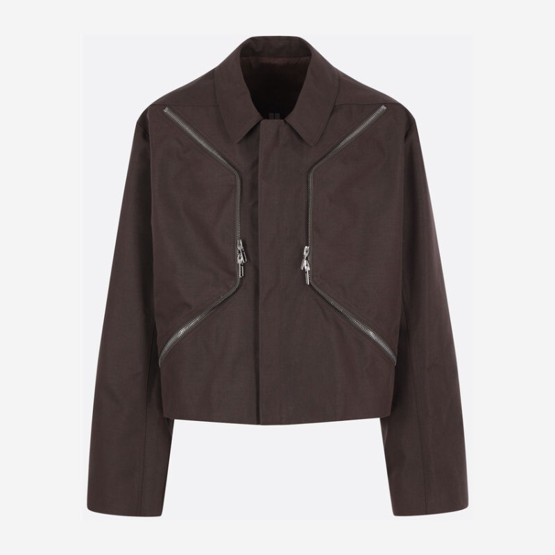 RICK OWENS 릭오웬스 릭오웬스 박시 크롭 집업 재킷 RU01F2795 CDU78