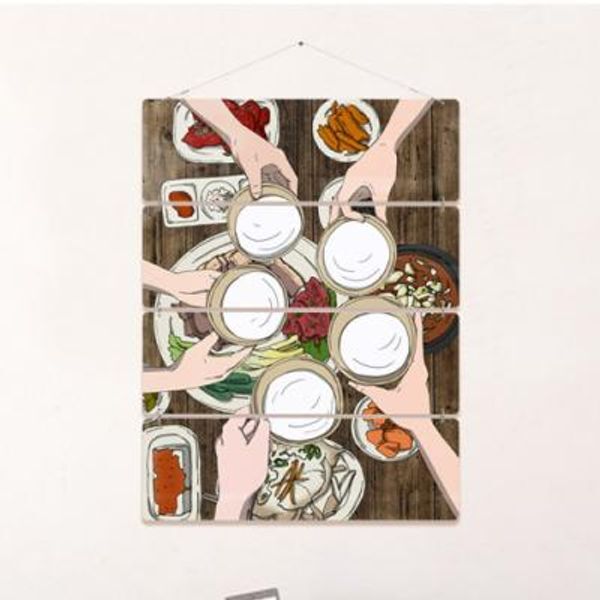 꾸밈 교보문고 꾸밈 nk719-멀티아크릴액자 막걸리로대동단결(4단대형)