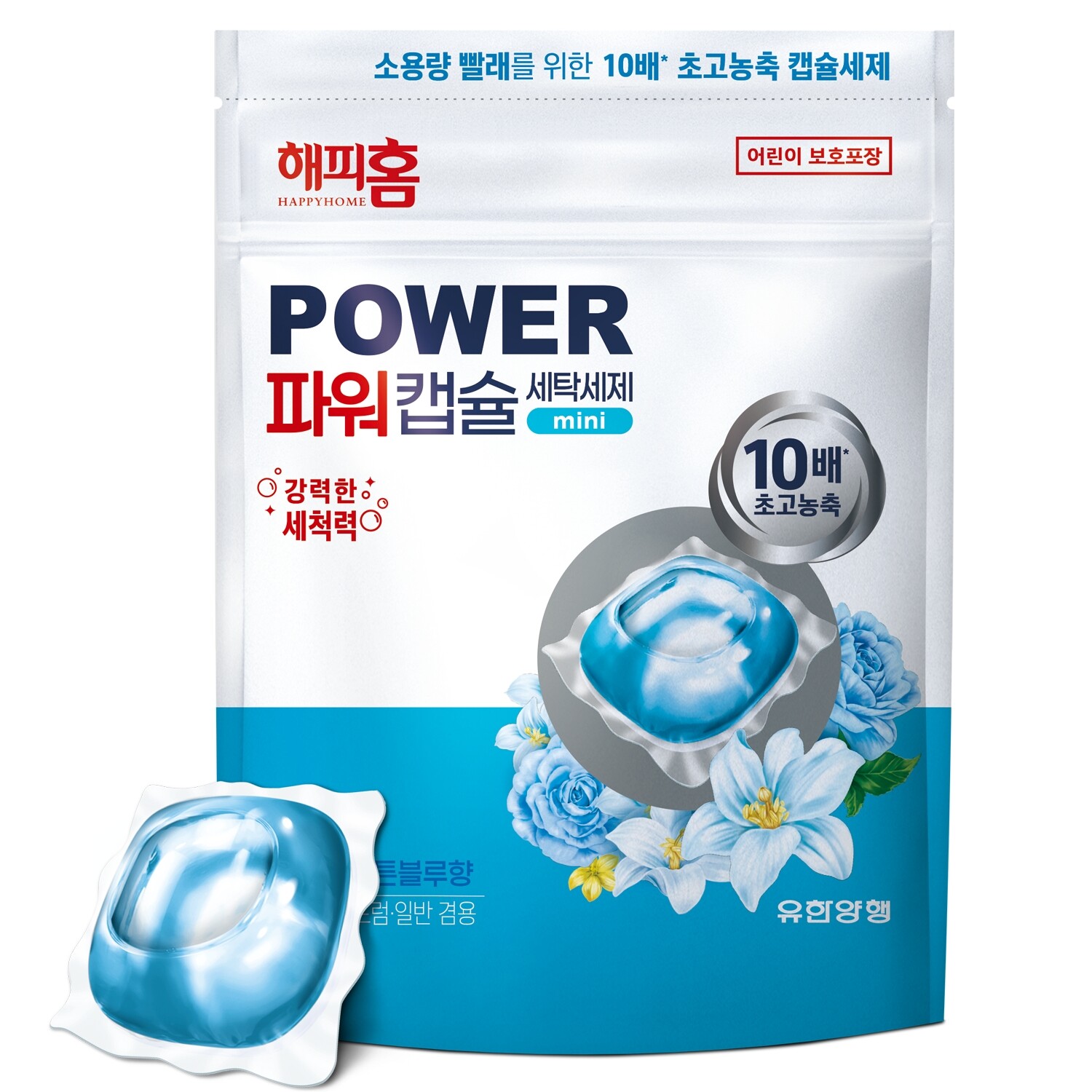 전진바이오팜(주) 해피홈 유한양행 해피홈 파워캡슐 미니 코튼블루향 65개입, 3개
