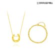 24K 행운 말발굽 목걸이 2.05g (+실버두줄팔찌 2.7g)