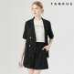 [탱커스](9번)더블 카라 버튼 린넨 자켓 숏 팬츠 셋업 (TW2OP023L0)