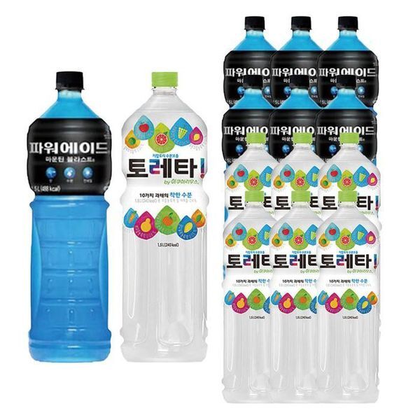셀러허브 식품 [하프클럽/셀러허브 식품]파워에이드  마운틴 블라스트 1.5L 6개   토레타 1.5L 6개 (총12개)