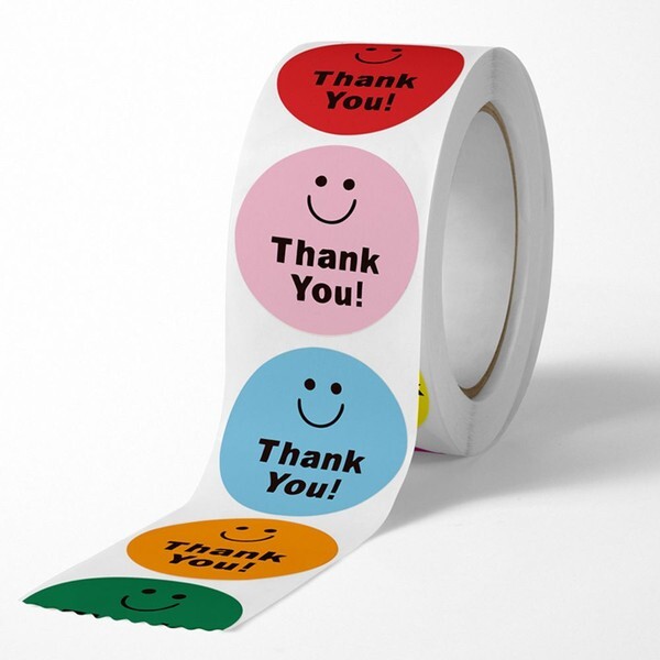 브이와이 [하프클럽/브이와이]스마일 감사스티커 땡큐스티커 배달 배민 리뷰