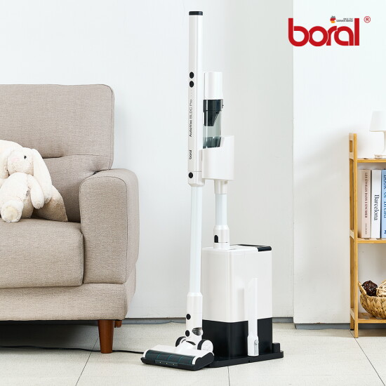 [보랄][화이트] 보랄 오토백 BLDC 프로 스테이션 무선청소기(BR-860VC)