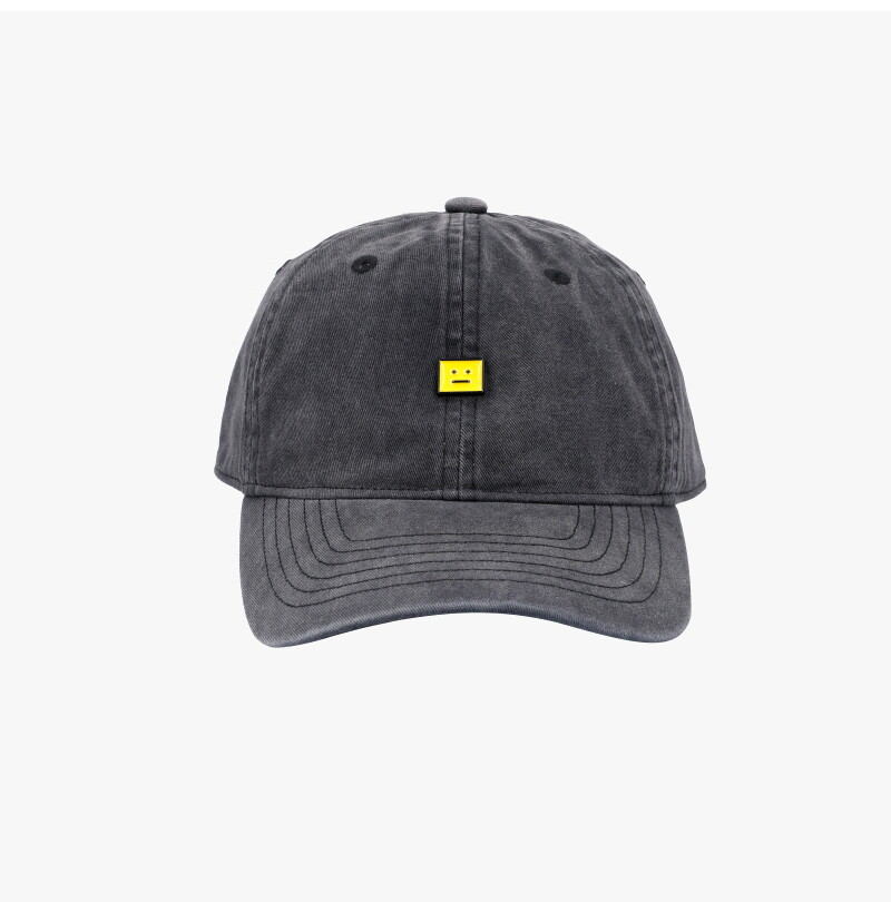 아크네 (아크네스튜디오)워시드 메탈 패치 볼캡 (C40464 WASHED BLACK)