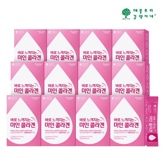 [애플트리 김약사네][24주] 애플트리 김약사네 바로느껴지는 미인콜라겐 (2g*14포*12박스)