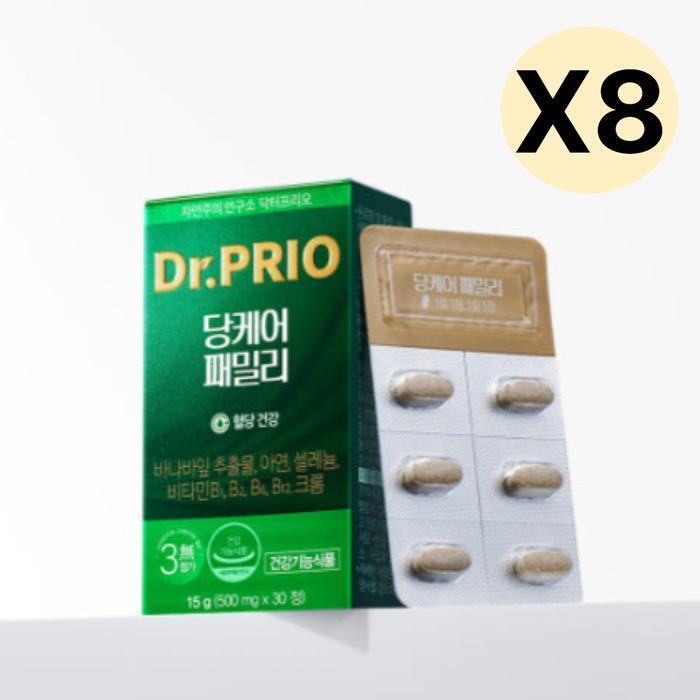 엠에스바이오텍 셀러허브 식품 닥터프리오 케어 패밀리 바나바잎 추출물 아연 30정X8