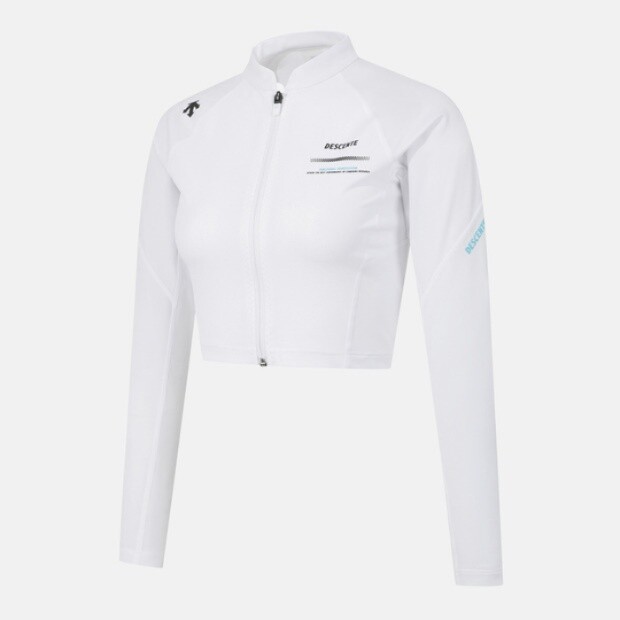 데상트 M 데상트래쉬가드 UQC SQ222EKT53-WHT 우먼스 크롭 래쉬가드 / WHITE
