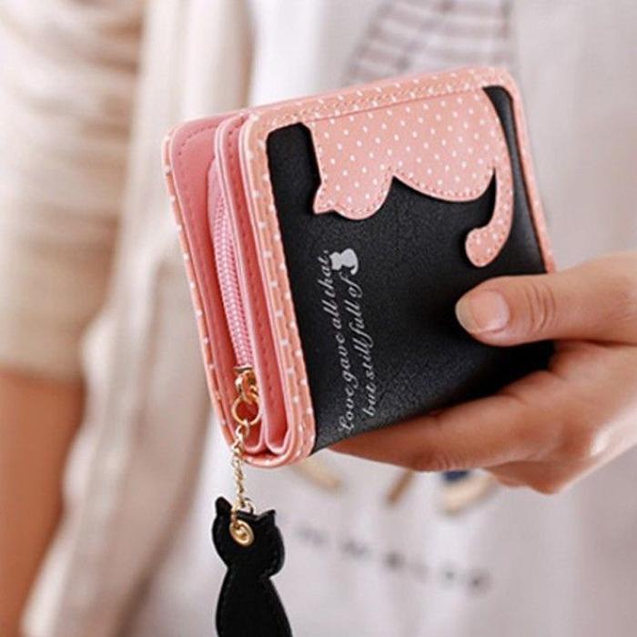 셀러허브잡화 빠띠라인 고캐주얼양이 반지갑 5종 택1 AMCH10