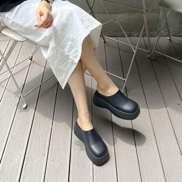 주식회사 셀러허브_레이틀리 셀러허브(하프클럽) [하프클럽/셀러허브_여성트랜드패션]여성 통굽 미들굽 슬리퍼 어글리 플랫폼 뮬 스퀘어