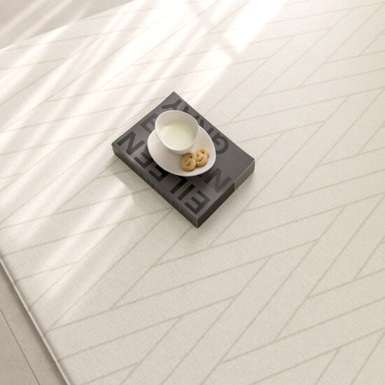 [2P세트] 더블헤링본 베이지 라퓨어 소프트 놀이방매트 일반형 190x130x1.2cm