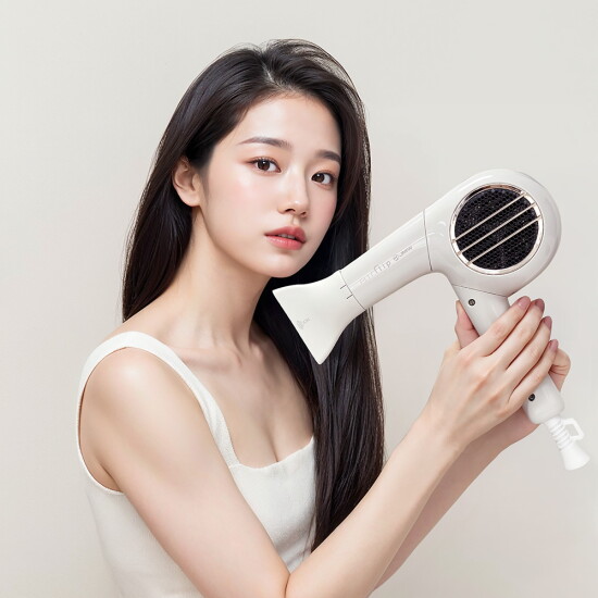 [제이엠더블유][S][JMW 본사] 여행필수품 저소음 항공모터 접이식 드라이기 에어플립 MCF5A02B 스톤아이보리