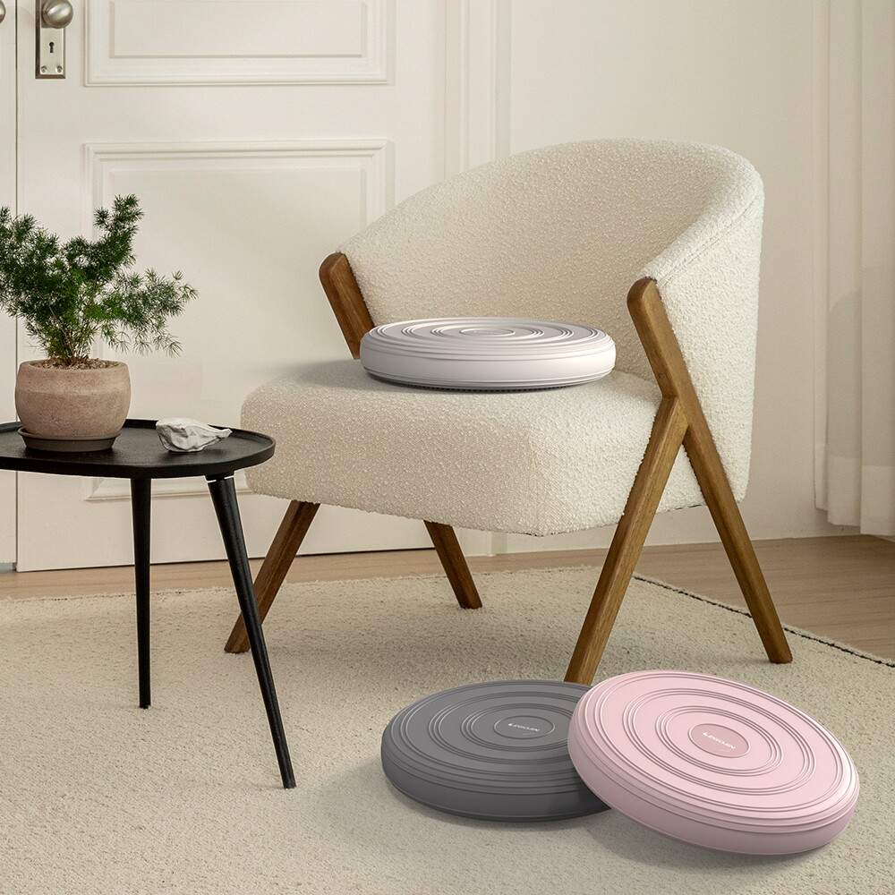 이고진 이고진 밸런스 쿠션 코어 운동 의자 안장 방석 쇼파 벤치 사무실 자세교정 등쿠션