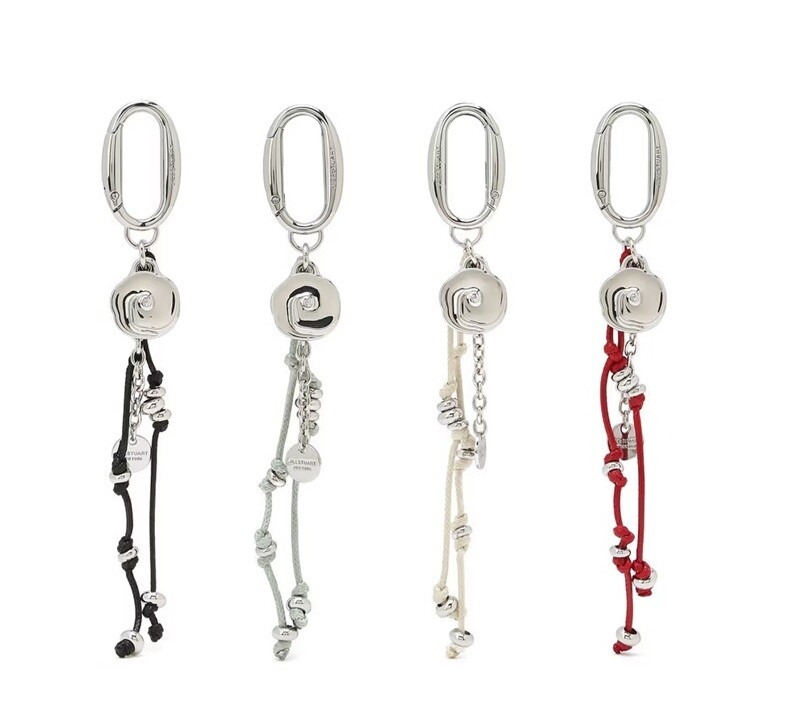 상세참조 질스튜어트_핸드백 (선물포장) 4COLOR 플라워장식 끈참 키링 JAHO6E270BK271R2272G1273E1