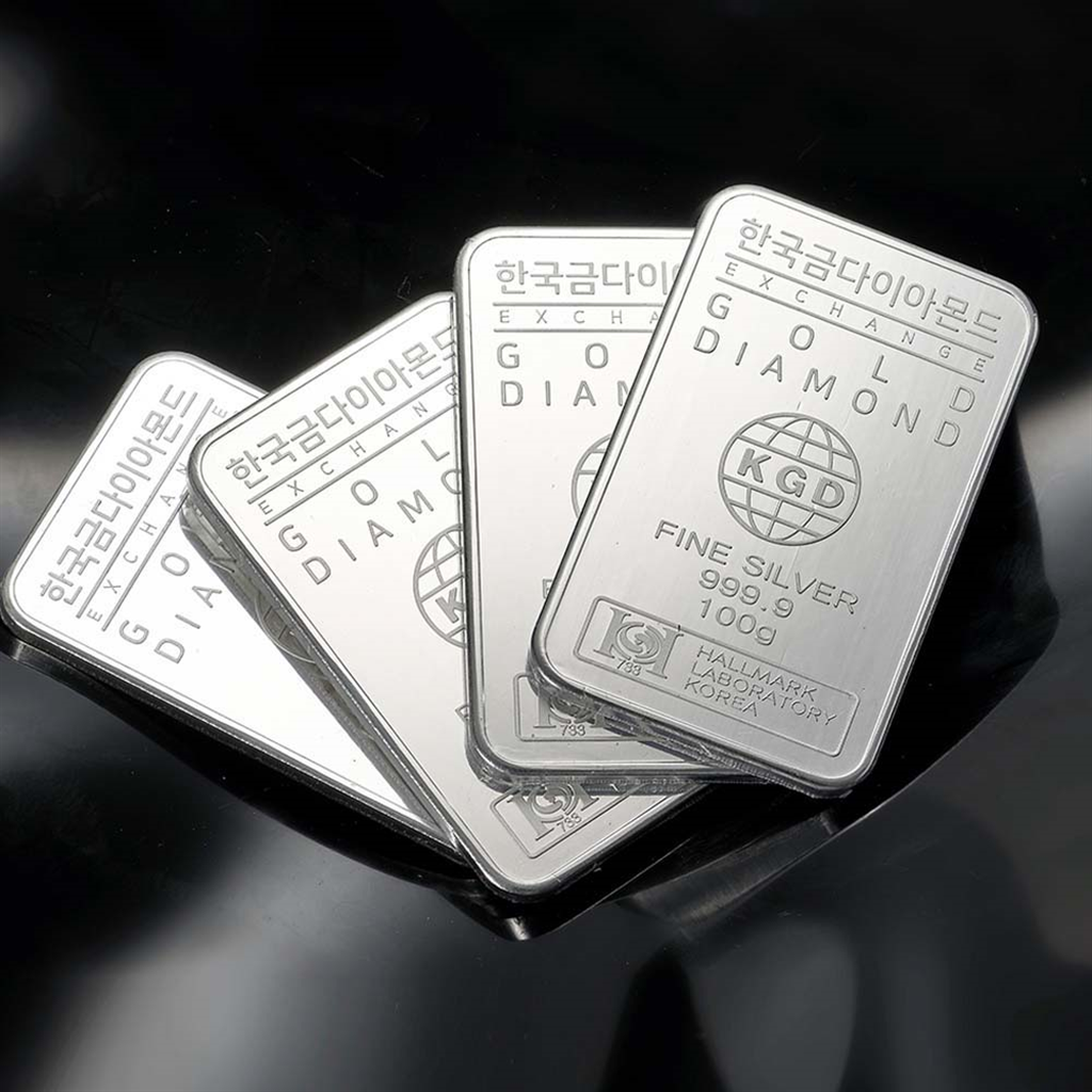 한국금다이아몬드 한국금다이아몬드거래소 [한국금다이아몬드] 투자용 실버바 AG 100g 999.9 은투자 은시세