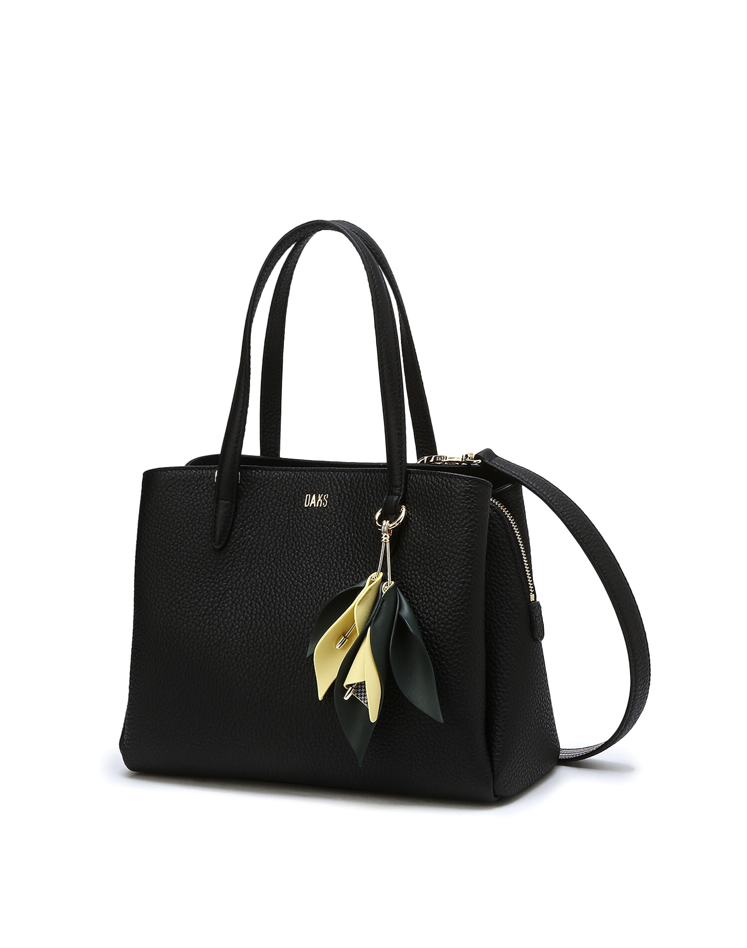 닥스_핸드백 (인기급상승)(MISTY FLOWER) DCBA4F543BK 블랙 플라워 참장식 가죽 토트겸 크로스백