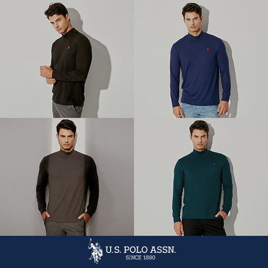 [USPA]USPA 남성 화이트라벨 양기모 모크넥 4종