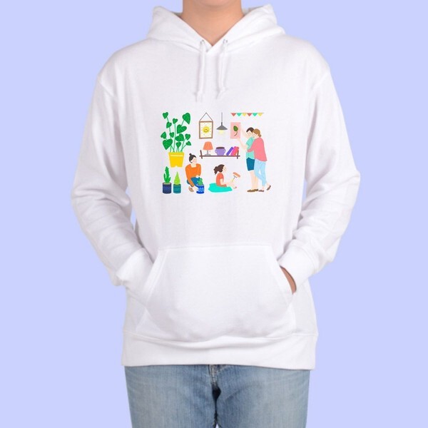 알티피아 알티피아 [하프클럽/알티피아]후드티 전색상 집콕 언택트 홈가드닝 e 디자인티셔츠