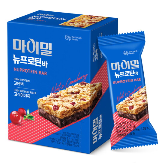 [대상웰라이프][24개입]마이밀 뉴프로틴바(21g X 12입X2박스)