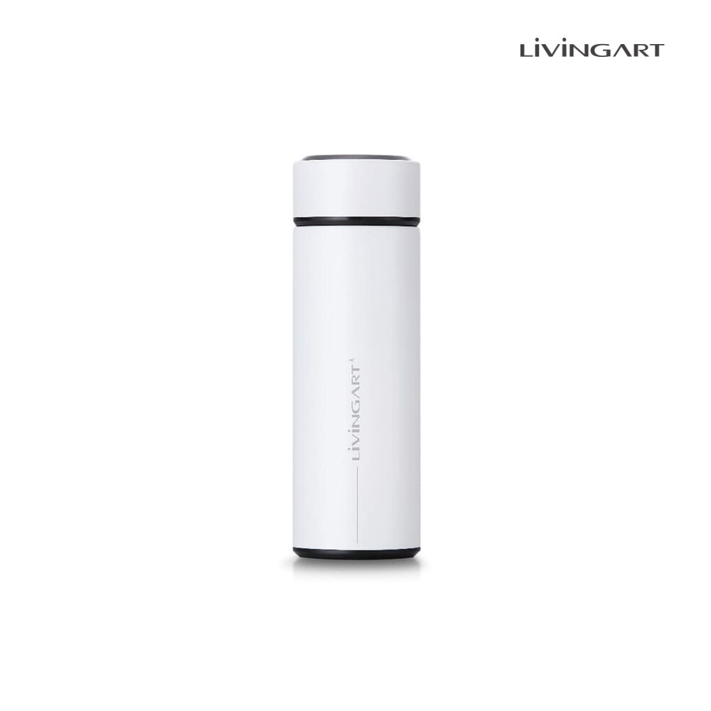 리빙아트 LIVINGART 리빙아트 스마트 LED 보온 보냉 텀블러 350ml 화이트