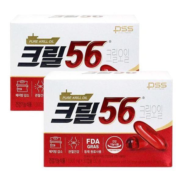 하프클럽(식품) [하프클럽/기타]펄세스 크릴오일 크릴56 1000mg X 30캡슐 X 2팩