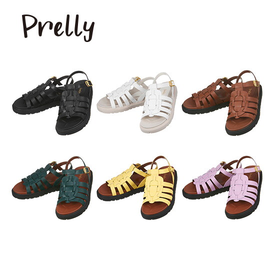 [프레리]플랫폼 레더 샌들
